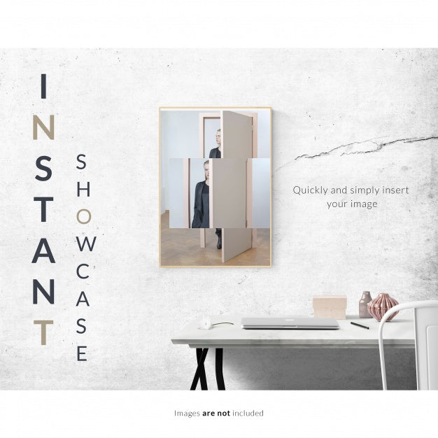 Frame And Laptop Mock Up Psd