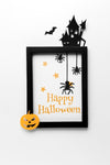 Frame And Mock-Up For Halloween Day Psd