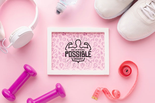 Frame Beside Fitness Equipment Psd