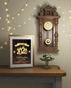 Frame Beside Watch On Wall With New Year Theme Psd