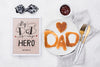 Frame For Fathers Day With Plate Of Pancakes Psd