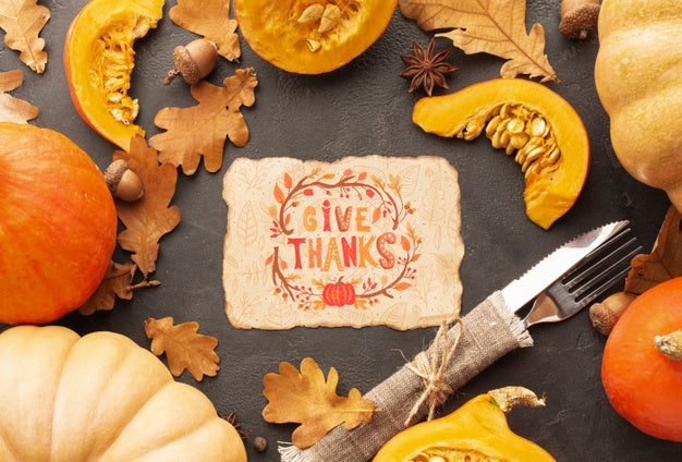 Frame From Pumpkins On Thanksgiving Day Psd