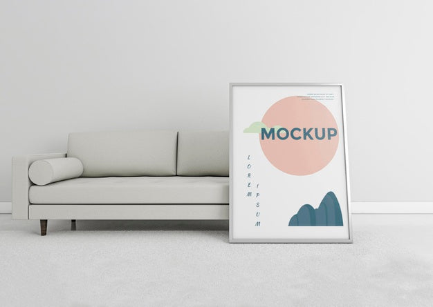 Frame Mock-Up Composition Indoors Psd