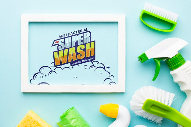 Frame Mock-Up With Hygiene Products Psd