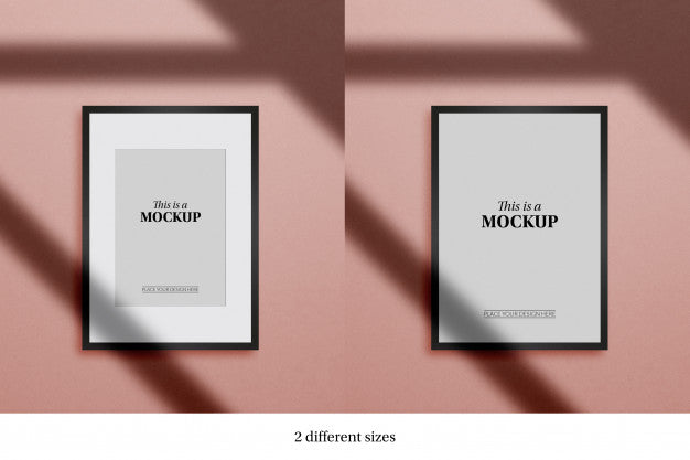 Frame Mock-Up With Passepartou And Shadow Psd