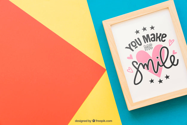 Frame Mock Up With Space On Left Psd