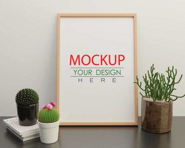 Frame Mockup In Living Room Interior Psd