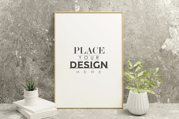 Frame Mockup In Living Room Interior Psd