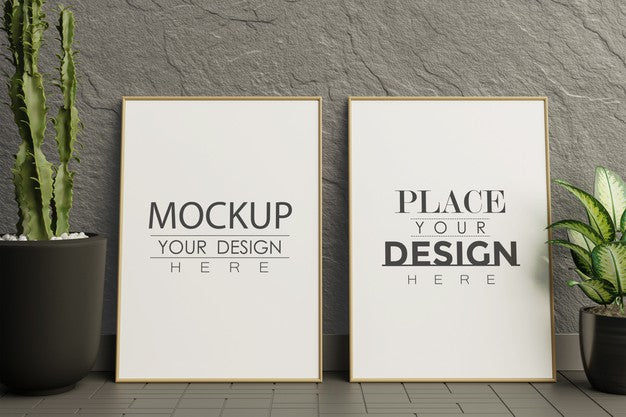 Frame Mockup In Living Room Interior Psd