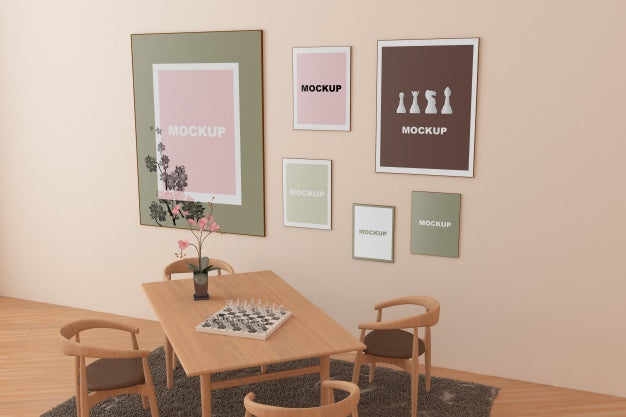 Frame Mockup In Living Room Psd