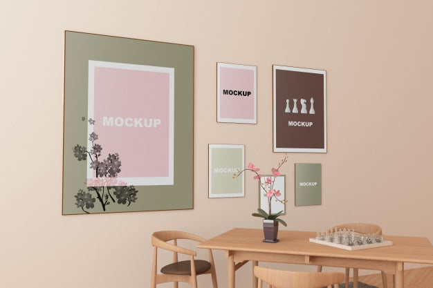 Frame Mockup In Living Room Psd