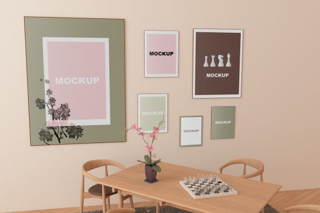 Frame Mockup In Living Room Psd