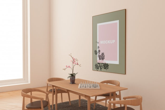 Frame Mockup In Living Room Psd