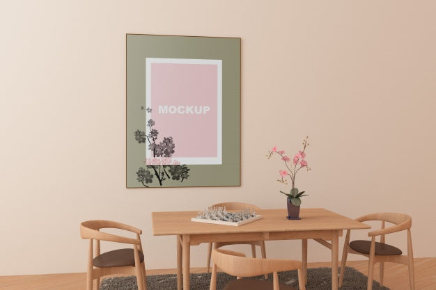Frame Mockup In Living Room Psd