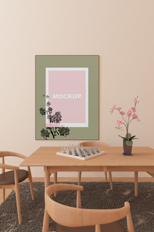Frame Mockup In Living Room Psd