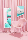 Frame Mockup In Pink Pop Style Psd