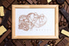 Frame Mockup On Chocolate Background Psd