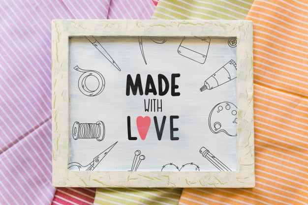 Frame Mockup On Textile Psd