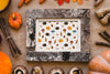 Frame Mockup With Autumn Concept Psd