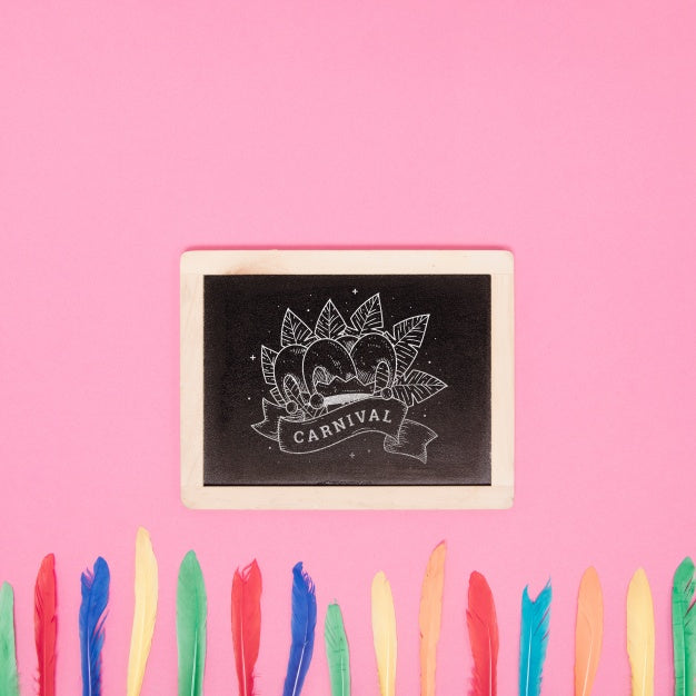 Frame Mockup With Carnival Concept Psd