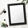 Frame Mockup With Christmas Decorations On Stained Background Psd