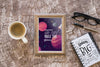 Frame Mockup With Coffee Psd