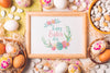 Frame Mockup With Easter Concept Psd