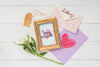 Frame Mockup With Flat Lay Mothers Day Composition Psd