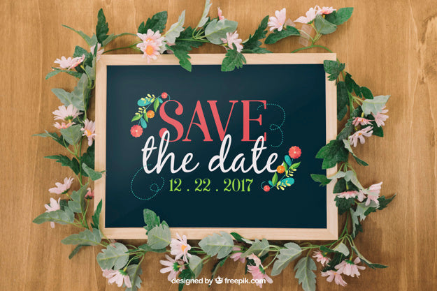 Frame Mockup With Flowers Psd