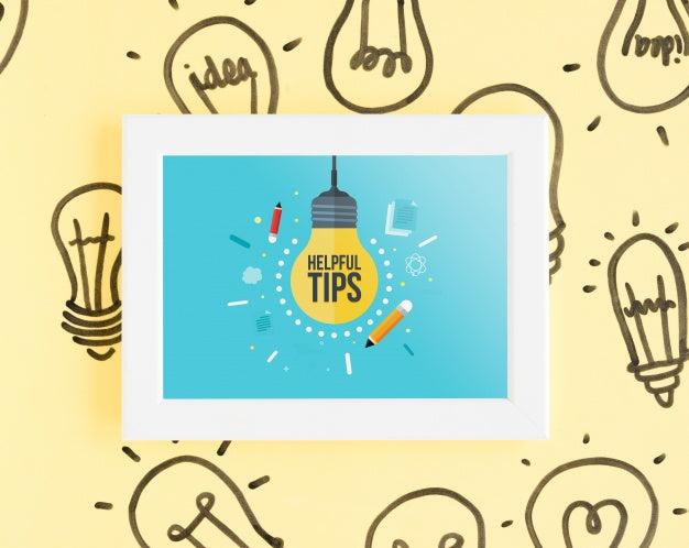 Frame Mockup With Helpful Tips Concept Psd