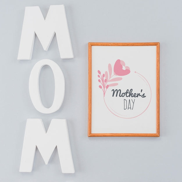 Frame Mockup With Mothers Day Concept Psd