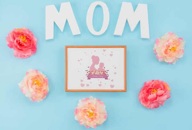 Frame Mockup With Mothers Day Concept Psd