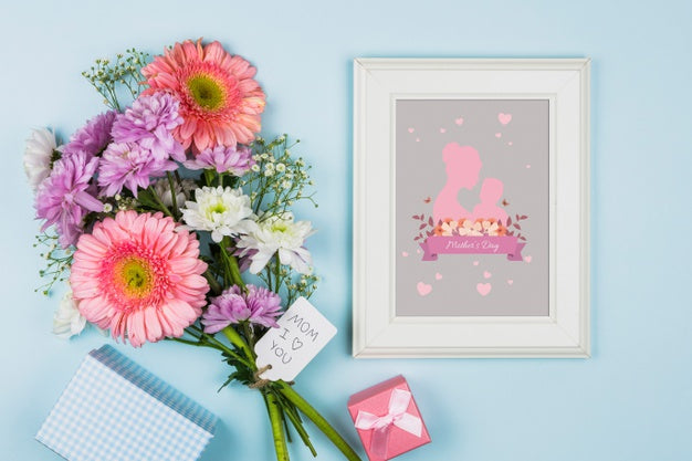 Frame Mockup With Mothers Day Concept Psd