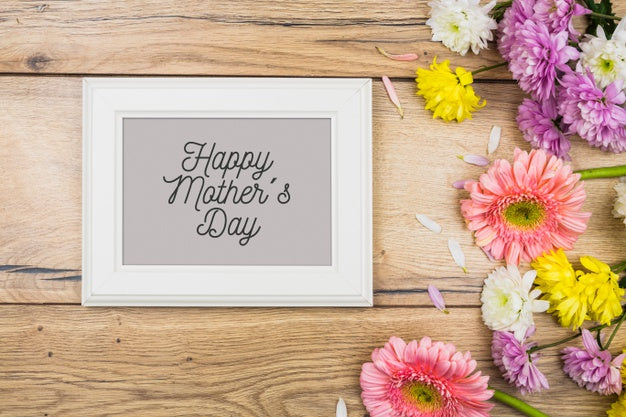 Frame Mockup With Mothers Day Concept Psd