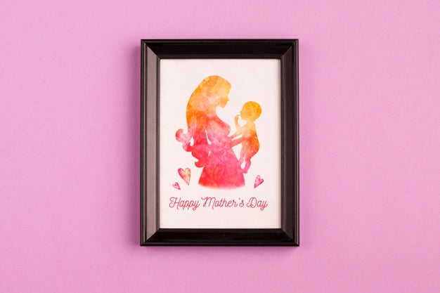 Frame Mockup With Mothers Day Concept Psd