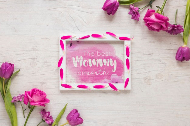 Frame Mockup With Mothers Day Concept Psd