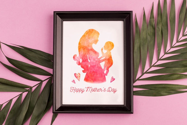 Frame Mockup With Mothers Day Concept Psd