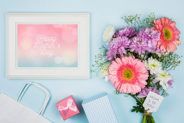 Frame Mockup With Mothers Day Concept Psd