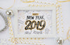 Frame Mockup With New Year Decoration Psd