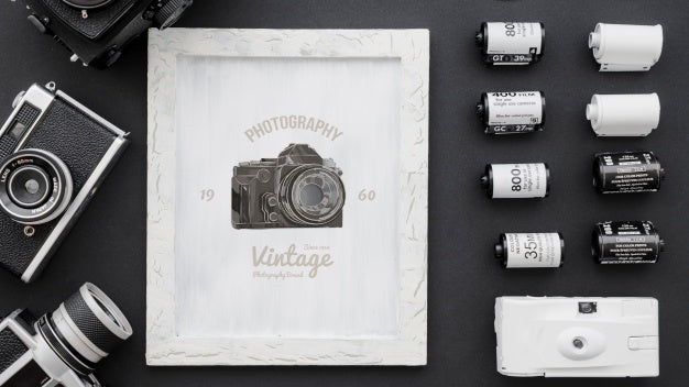 Frame Mockup With Photography Concept Psd