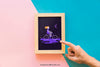 Frame Mockup With Pointing Finger Psd
