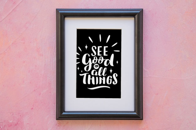 Frame Mockup With Quote Concept Psd