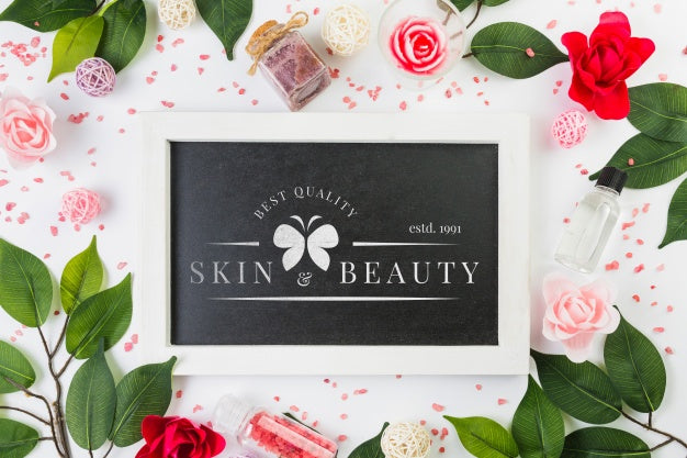 Frame Mockup With Spa Concept Psd