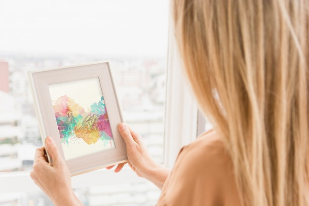 Frame Mockup With Studio Art Concept Psd