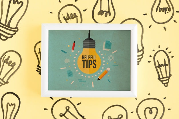 Frame Mockup With Tips Concept Psd