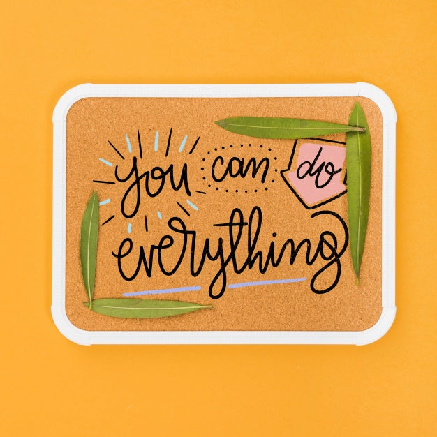 Frame Mockup With Tropical Leaves Psd