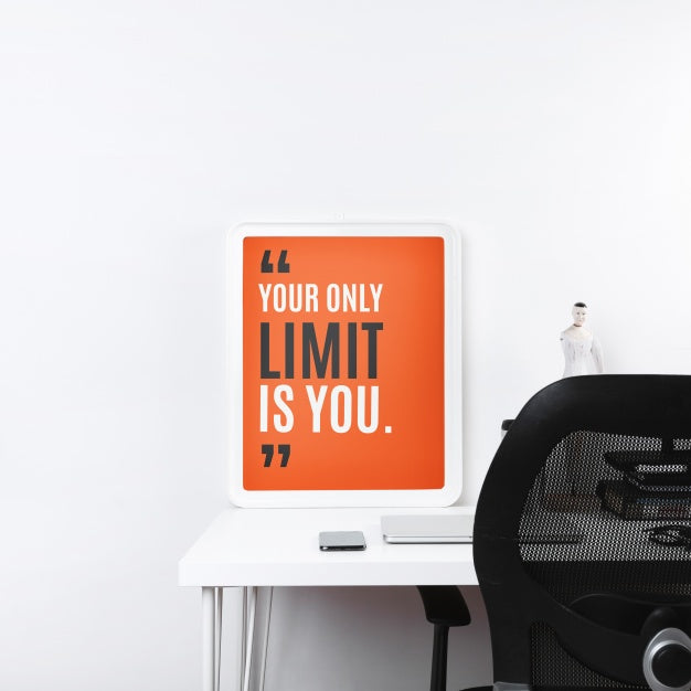 Frame Mockup With Workspace Concept Psd