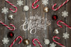 Frame Of Candy Cane With Christmas Message Psd