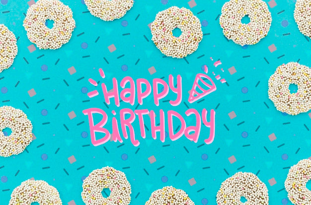 Frame Of Cookies Prepared For Birthday Party Psd