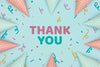 Frame Of Decorations With Thank You Messsage Psd